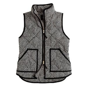 J Crew - printed quilted puffer vest - Sz S